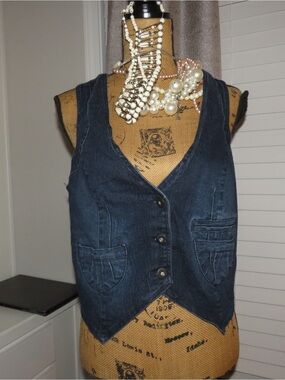 Ashley Stewart denim vest